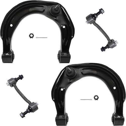 Miniatura 112 de Detroit Axle - Kit de brazos de control delanteros de 4 piezas para Nissan Cube 2009-2014, Nissan Versa 2007-2012 2 brazos de control inferiores con