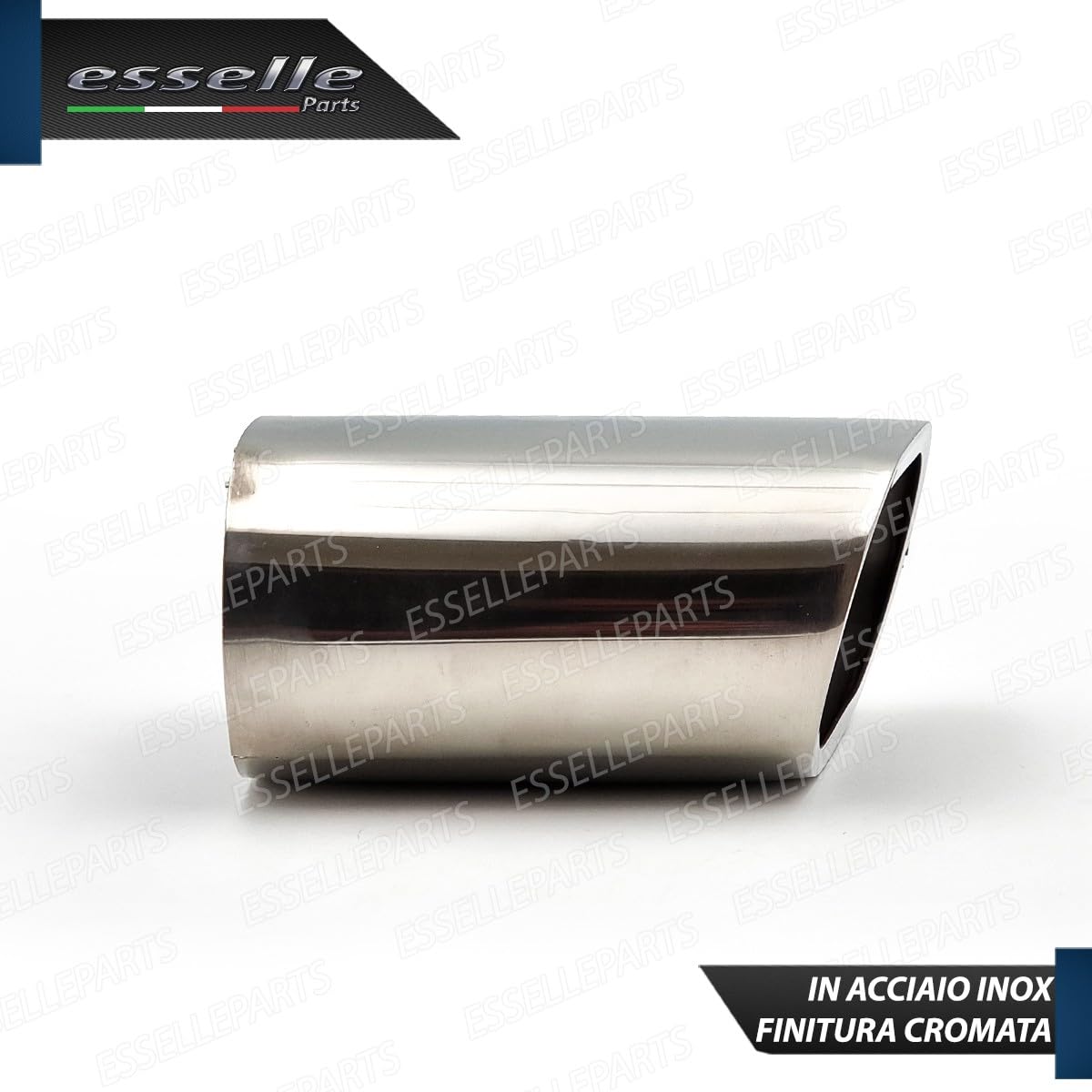 Terminale Scarico Cromato Inox Ovale per Bmw X4 F26 Plug&Play