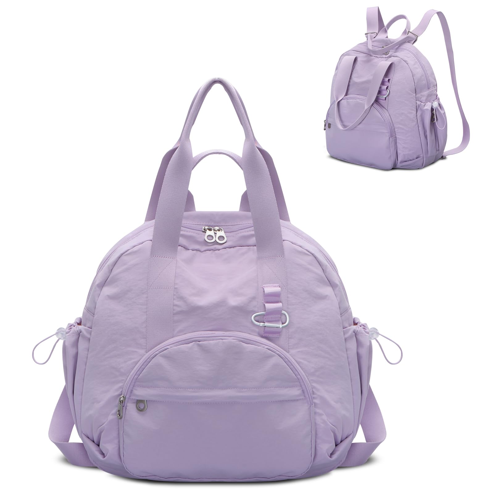 HUA ANGEL Sac Multifonctionnel Femme Nylon Recyclé Grande Capacité avec Compartiment Humide pur Voyage, Yoga, Gym et Week-end