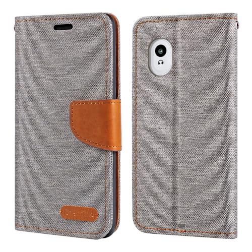 Shantime Funda Tipo Cartera Tela Oxford Compatible con Vasco Translator V4, Cubierta Protectora Magnética con Ranuras y Soporte(Gris)