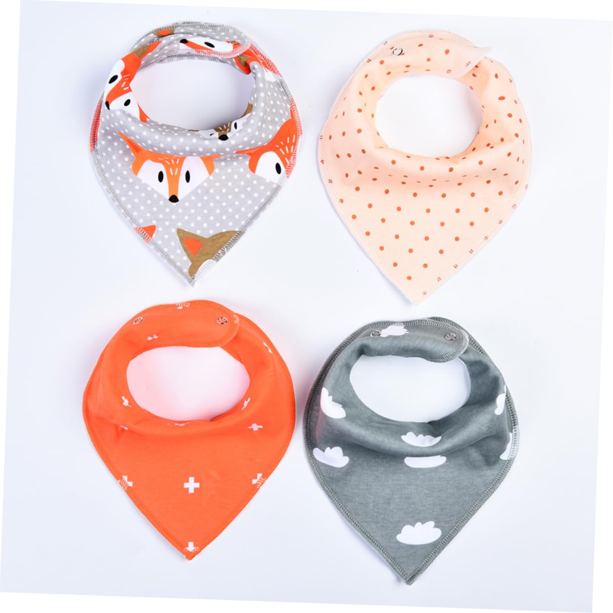 Abaodam 12pezzi Bavaglini Bandana Per Assorbenti e Regolabili Protezione Per Teething e Ruttini Design Unisex Per Per e Ragazze