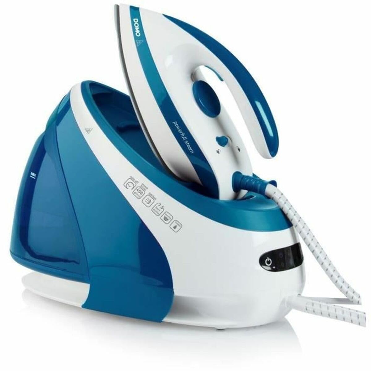 DOMO Centrale Vapeur DO1022S - Vapeur Puissante 7,5 bars - Système anticalcaire - Semelle en céramique - Arrêt automatique - Réservoir amovible 1,8 L - Temps de chauffe 2 min - 3000 W