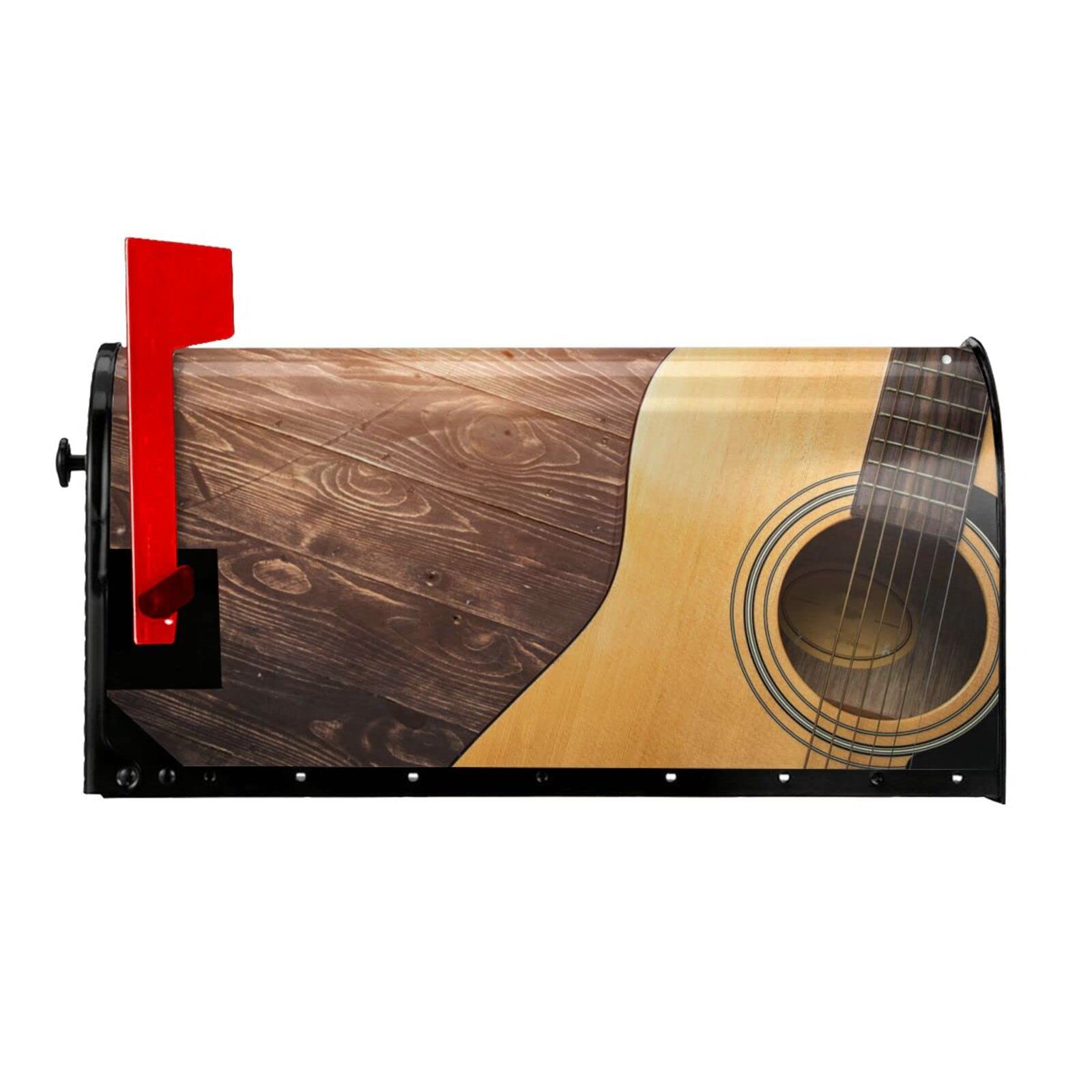 Housse de boîte aux lettres guitare en bois imprimé premium 45x53