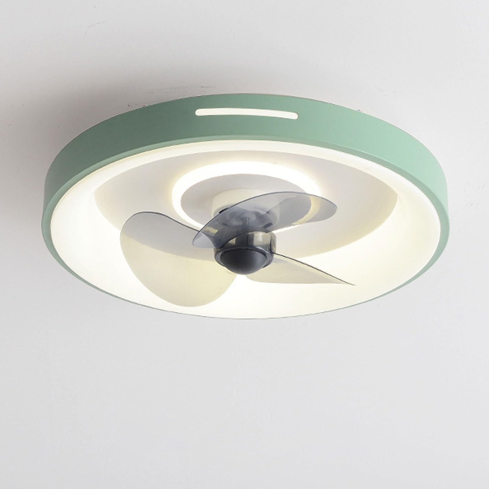 HXYSXHJUO Low Profile 19in Ceiling Fan With Light Flush Mount Fans Lights Remote Dimmable LED Quiet For Bedroom Kids Room Lounge