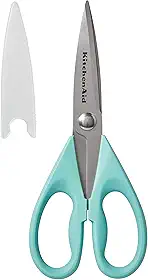 Tesoura multiuso KitchenAid com bainha protetora, 22 cm, Aqua Sky