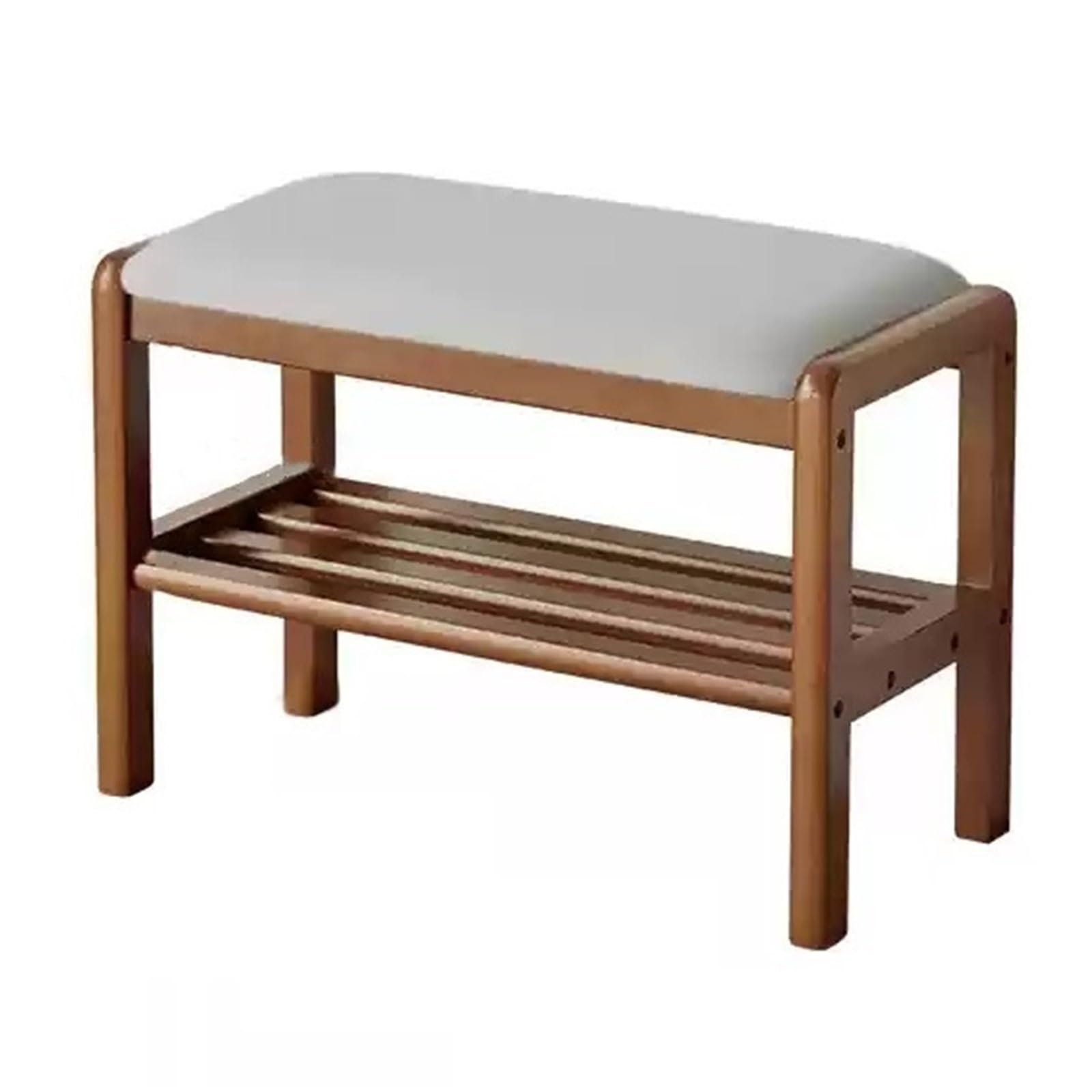 KLGFBDC Solid Wood Shoe Bench with Storage Shelf - Entryway Shoe Rack for Hallways and Living Rooms - Stylish and Functional Storage Solution