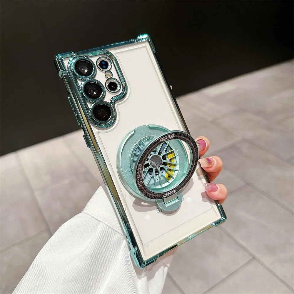 Étui support Samsung S22 Plus vert transparent résout le visionnage mains libres - 8