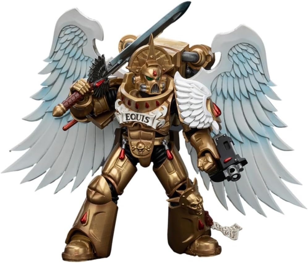 JOYTOY Warhammer 40K Blood Angels Sanguinary Guard with Encarmine Sword 2, 4.8 inch 1:18 Scale Action Figure Mecha Joy Toy Collection Model