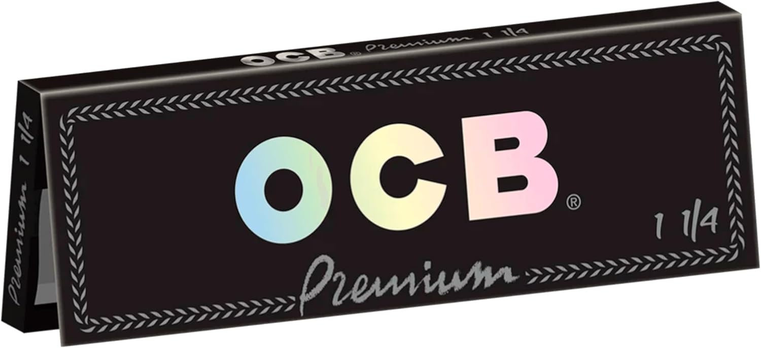 OCB - Premium 1 1/4" Rolling Papers - 24 Booklets with 50 Leaves per Booklet