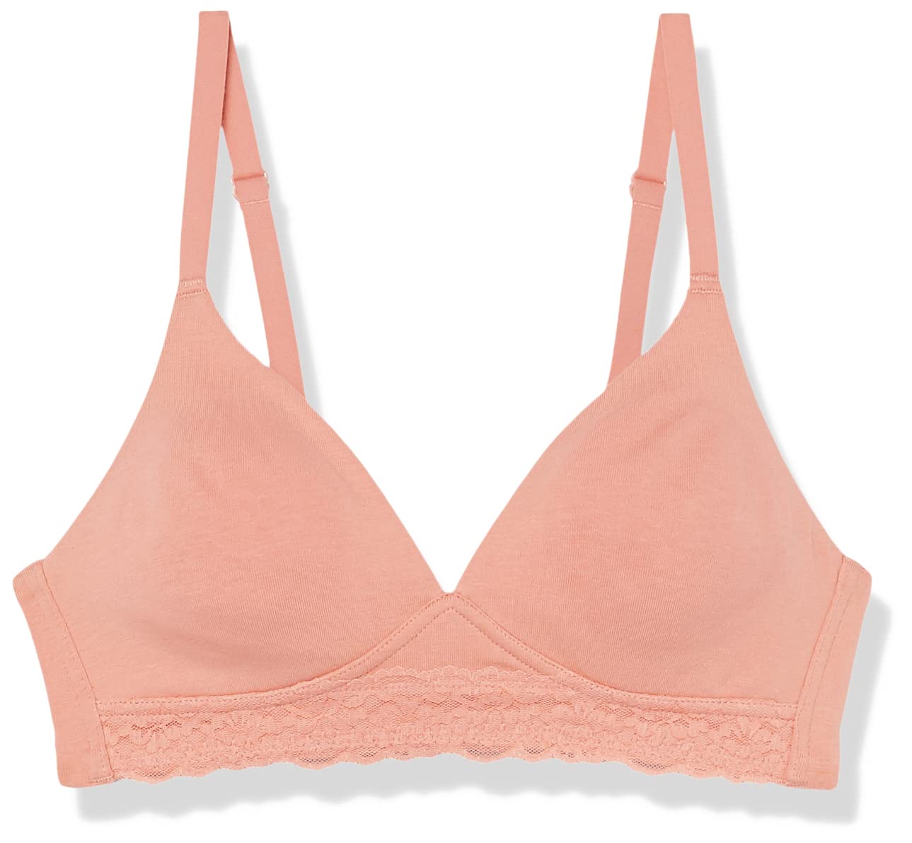 Amazon Essentials Bralette Sfoderata in Cotone e Pizzo Donna