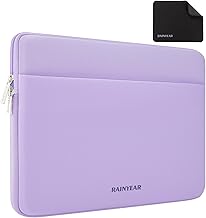 RAINYEAR Housse pour Ordinateur Portable de 15,6 Pouces Compatible avec Ultrabook Chromebook de 15,6 Pouces, Sac de Protection pour Ordinateur Portable à Lunette Ultra Mince de 16 Pouces, Violet