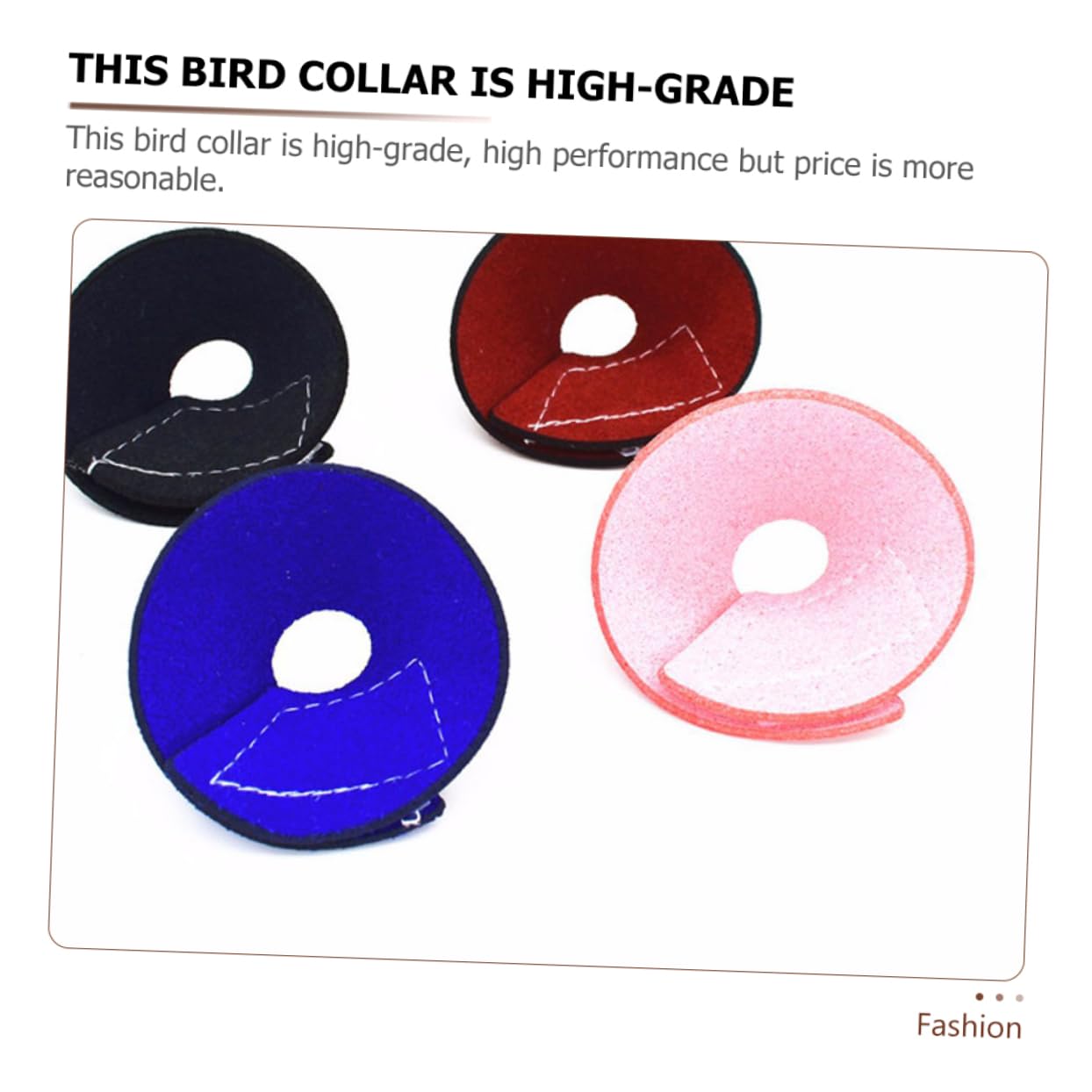 VANZACK 4pcs Bird-Resistant Neckwear Parrot Protective Collar Bird Pecking Cone Collar