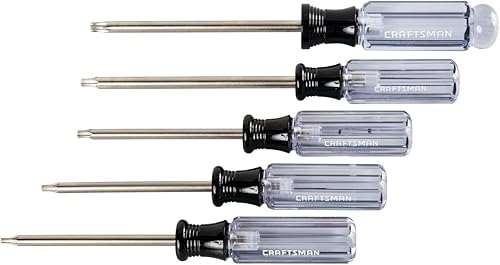 CRAFTSMAN Juego de destornilladores, Torx, mango de acetato, 5 piezas (CMHT65051)