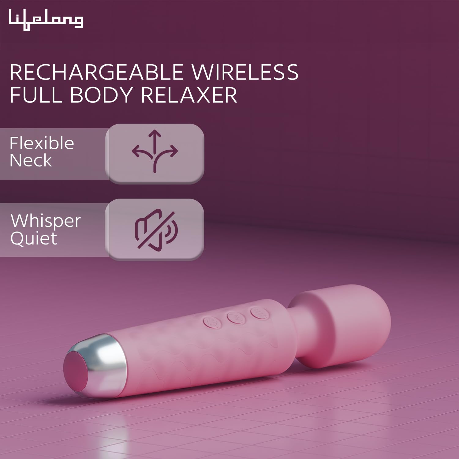 Lifelong Massager Machine for Women -Rechargeable Wireless Mini Body Massager with 20 Vibration Modes,Fast Charging, 8 Speeds and Water Resistant-Massager Machine for Full Body Lifelong Massager Machine for Women -Rechargeable Wireless Mini Body Massager with 20 Vibration Modes,Fast Charging, 8 Speeds and Water Resistant-Massager Machine for Full Body