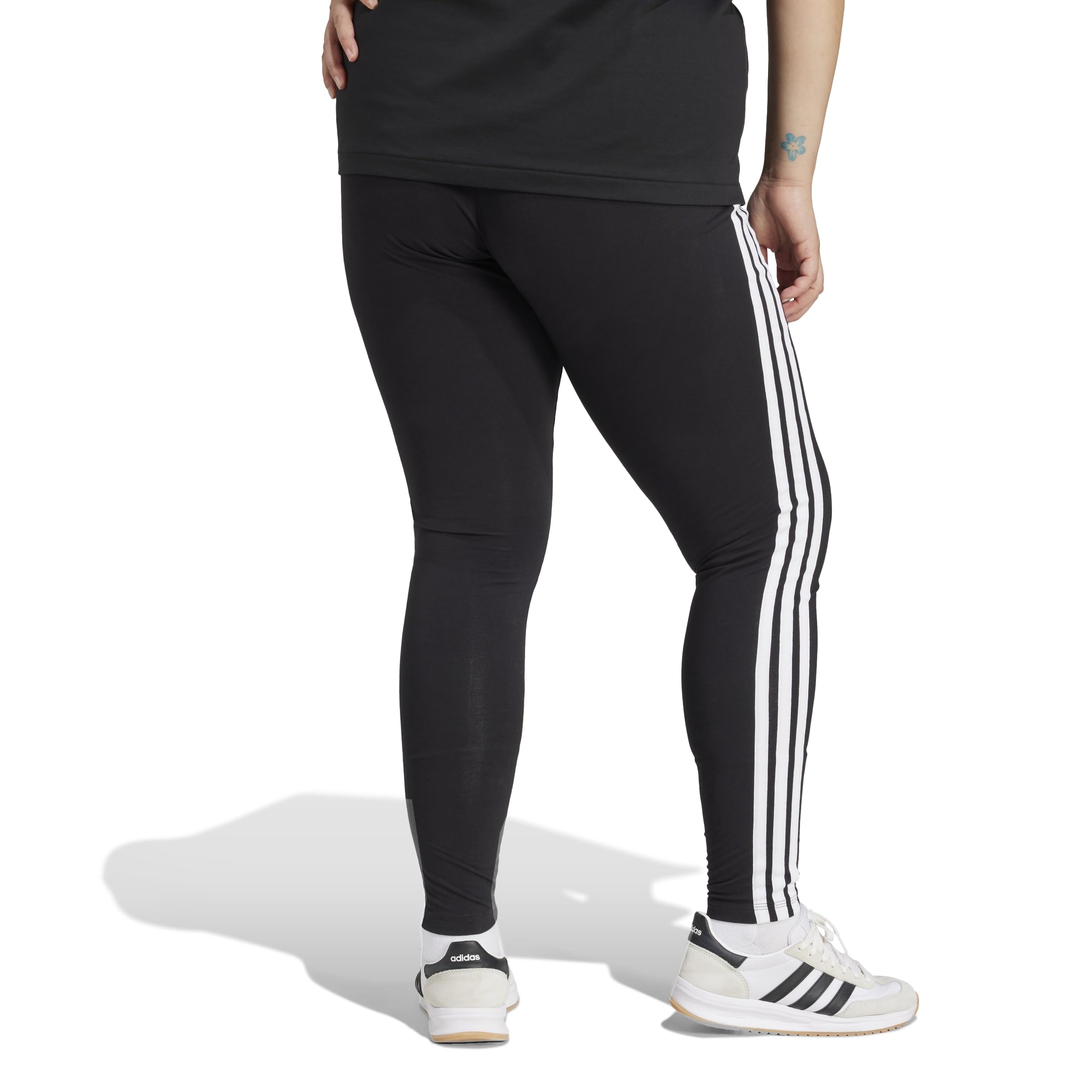 adidas Women Leggings Essentials 3-Stripes Cotton (Curvy)