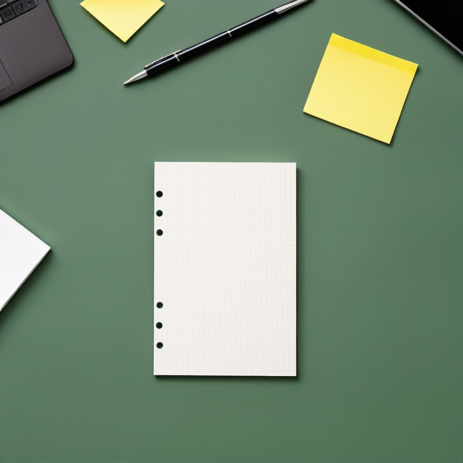 Nachfüllpapier A5 Kariert 6 Loch Einlagen für Ringordner – 225 Blatt Planer und Budgetpapier für Notizbücher und Kalender
