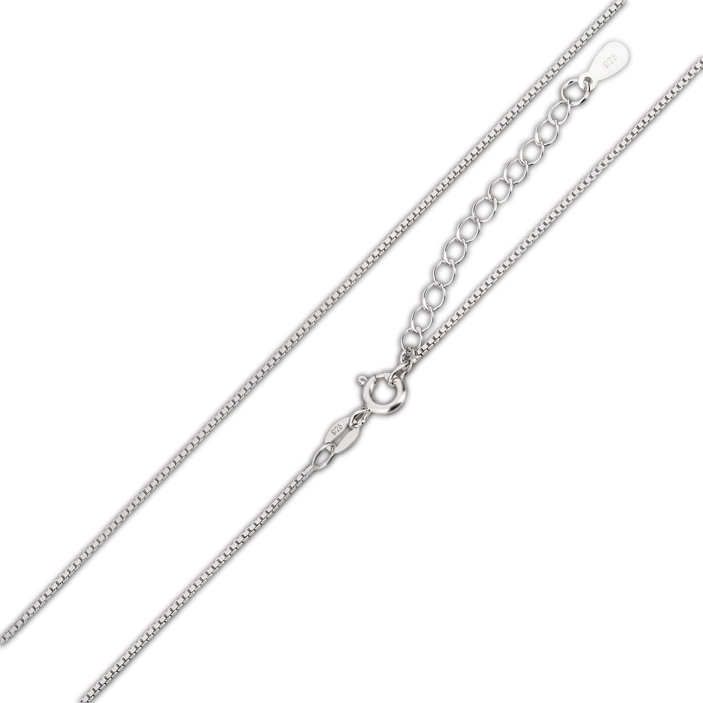 Schöner-SD Silberkette mit Anhänger Perle 10mm und Zirkonia 925 Silber rhodiniert
