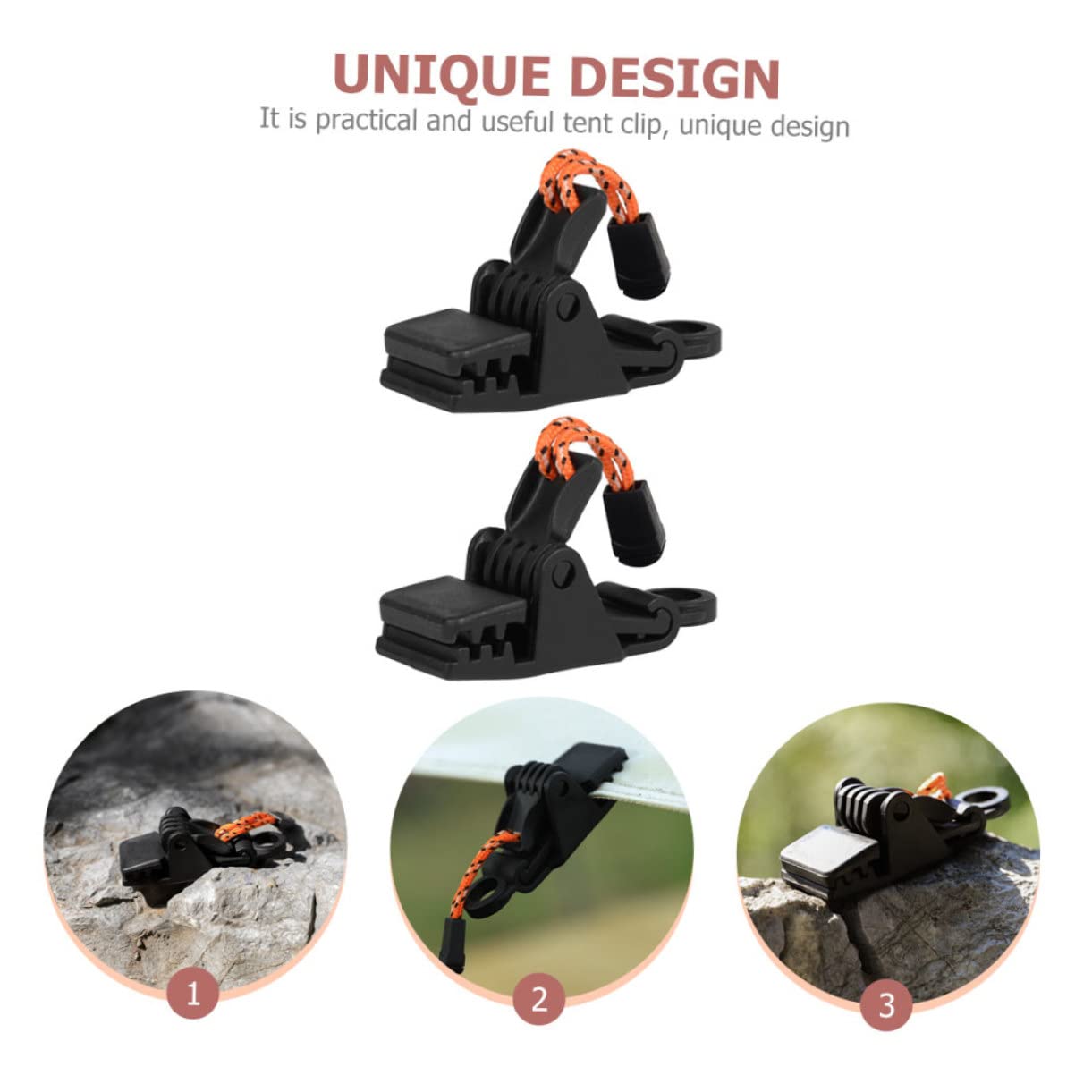 BESPORTBLE Clip De Toldo De Tienda Sensor Lonas para Acampar Tent Clip para Toldos Convenientes Sujetadores De Carpa Cierres Prácticos para Tiendas De Campaña Acrílico