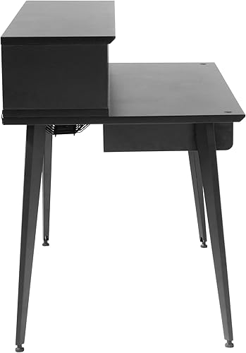 Miniatura 9 de Gator Frameworks Elite Series - Estación de trabajo de escritorio de estudio con estantes de rack ajustables (8U) y bandeja deslizante para teclado,