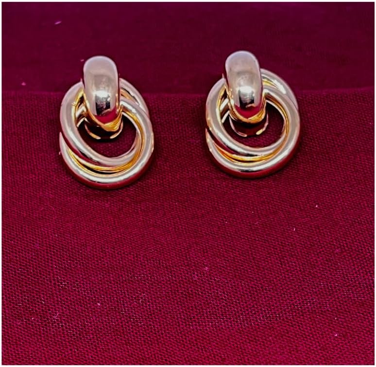 Zyrena Geometric Drop Dangle Earrings for Women, Long Link Dangle Earrings, Jewelry for Women. - Image 3