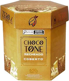 Chocotone Artesanal Recheado de Paçoca com Cobertura de Chocolate Zero Selecto Cacau 650g