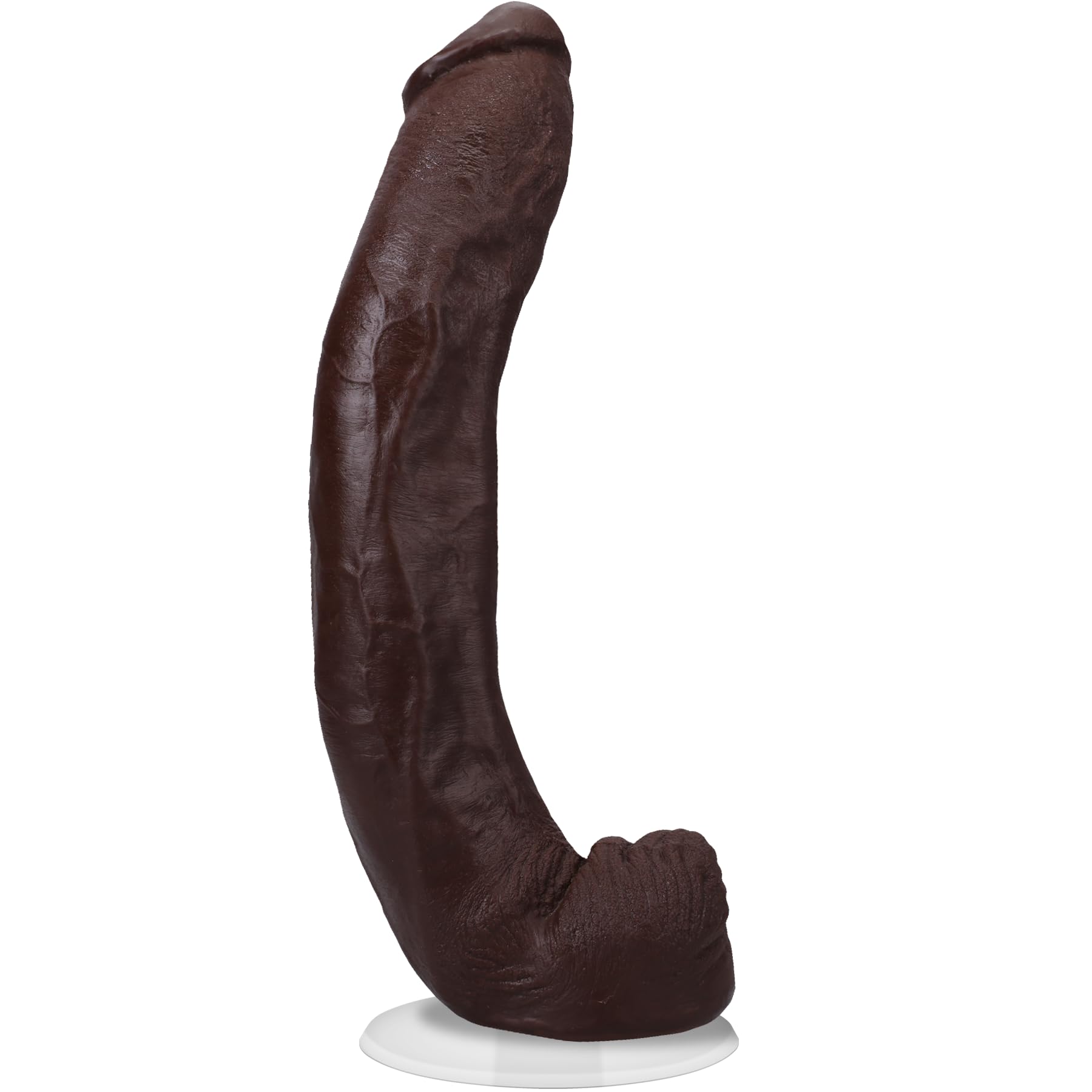 Signature Cocks - Dredd - realistico ULTRASKYN a doppia densità da 33,5 cm con ventosa Vac-U-Lock, venature testurizzate e compatibilità con imbracatura, colore: cioccolato Doc Johnson