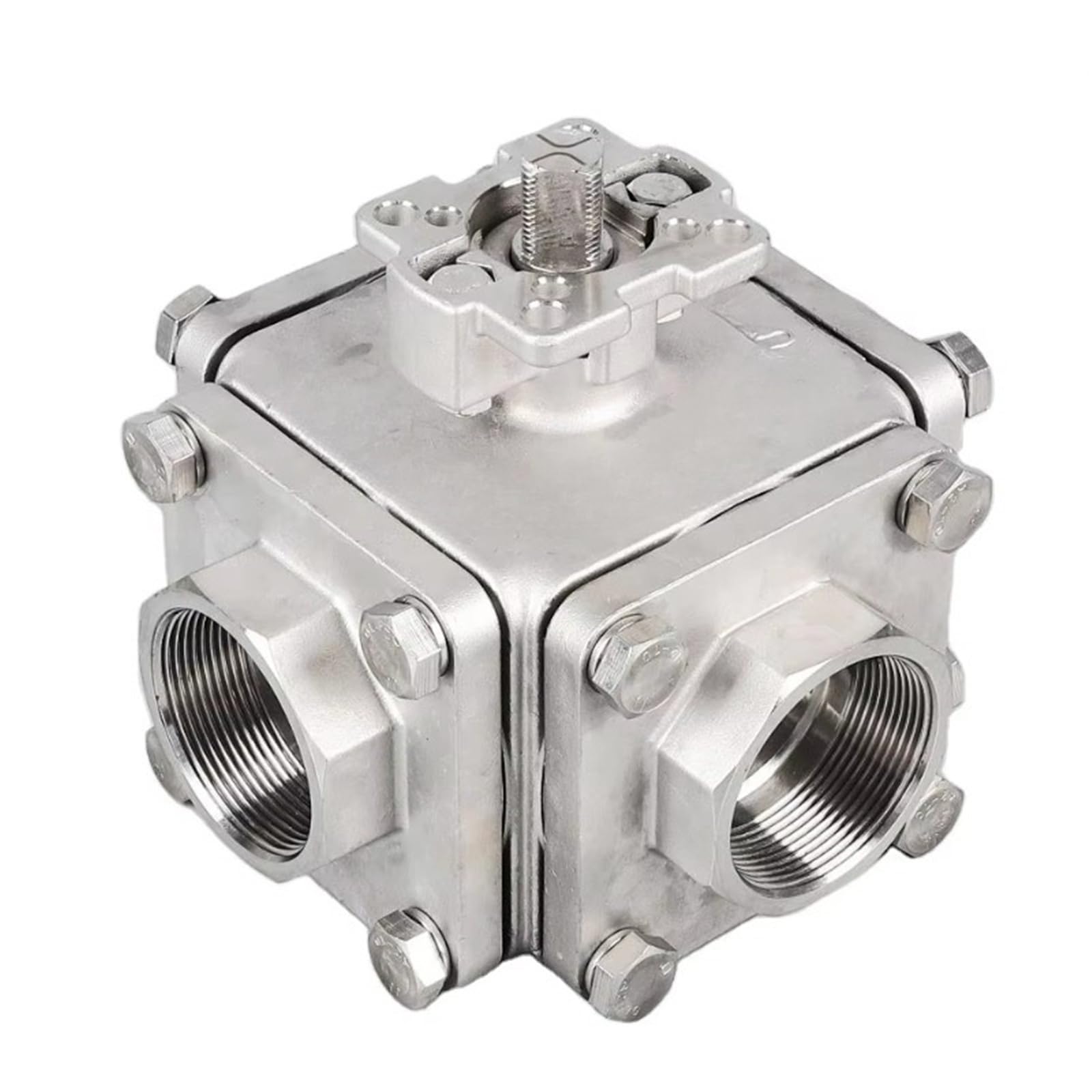 Trgyjgkf Dn10-Dn200 Manual Hill Pad Thread 4 Direction Square Ball Valve High Pressure