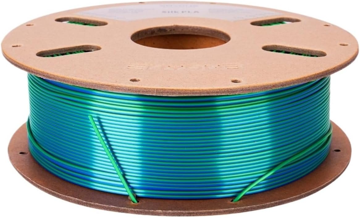 200g Dual/Tri Colors Silk Filament for 3D Printer 1.75mm ±0.03 Arrival Impresora 3D Printting(Silk Dual Red Green)