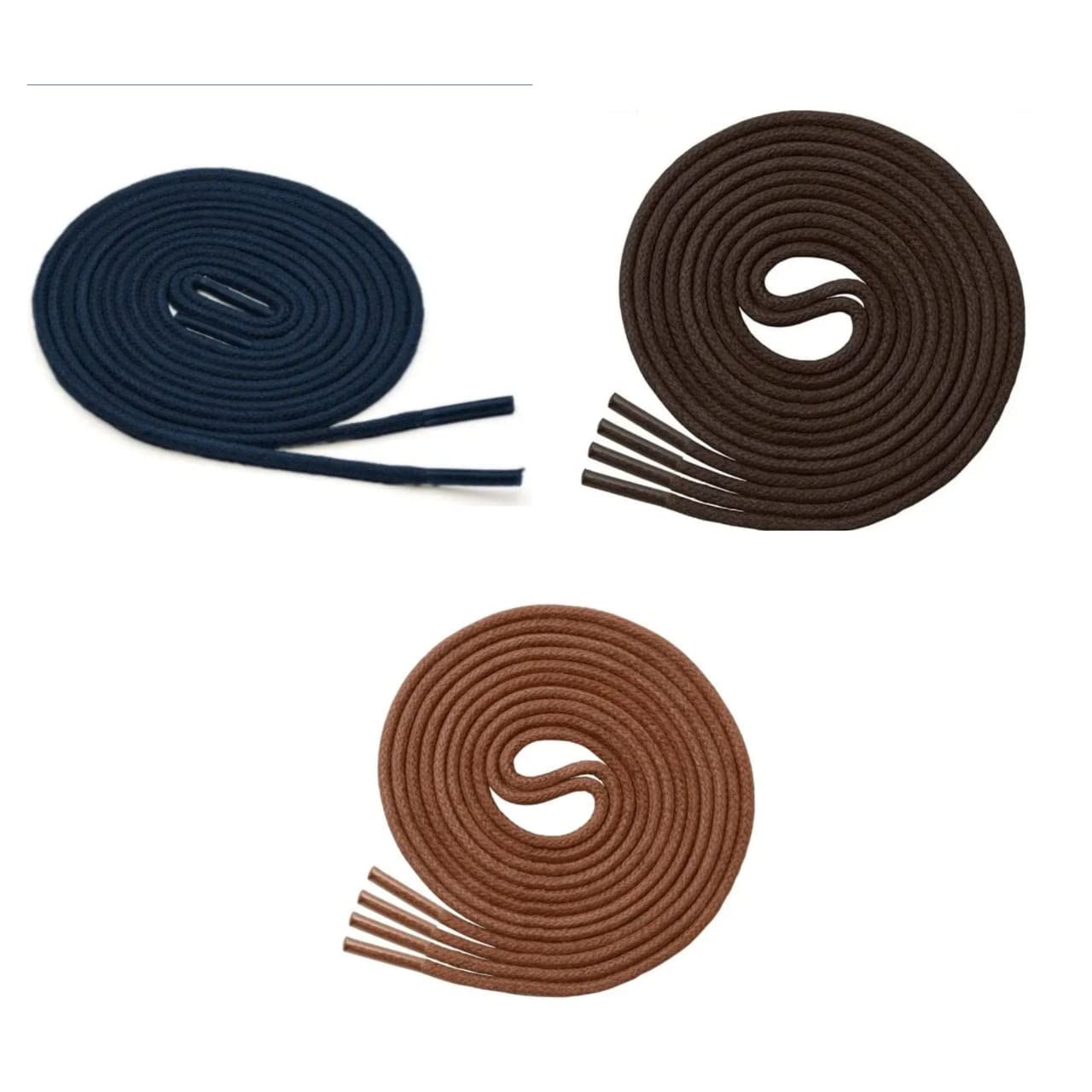 GRAH SANGRAH® (3 Pair 1 Pair per color Waxed Cotton Dress Round Shoelaces for formal shoes/leather shoe/boots (75 CM, Light Brwn/Dark Brwn/Navy Blue) (B0B368SW9Z) Amazon Price History, Amazon Price Tracker