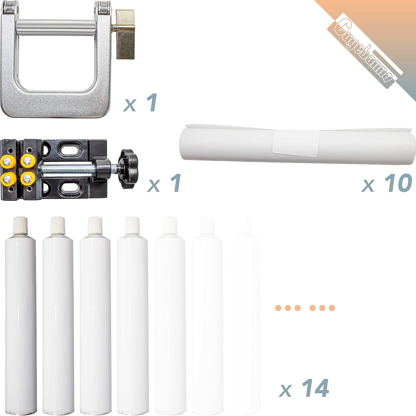 Handmade Mineral Pigment Paint Kit, Including 14 x Empty Paint Tubes