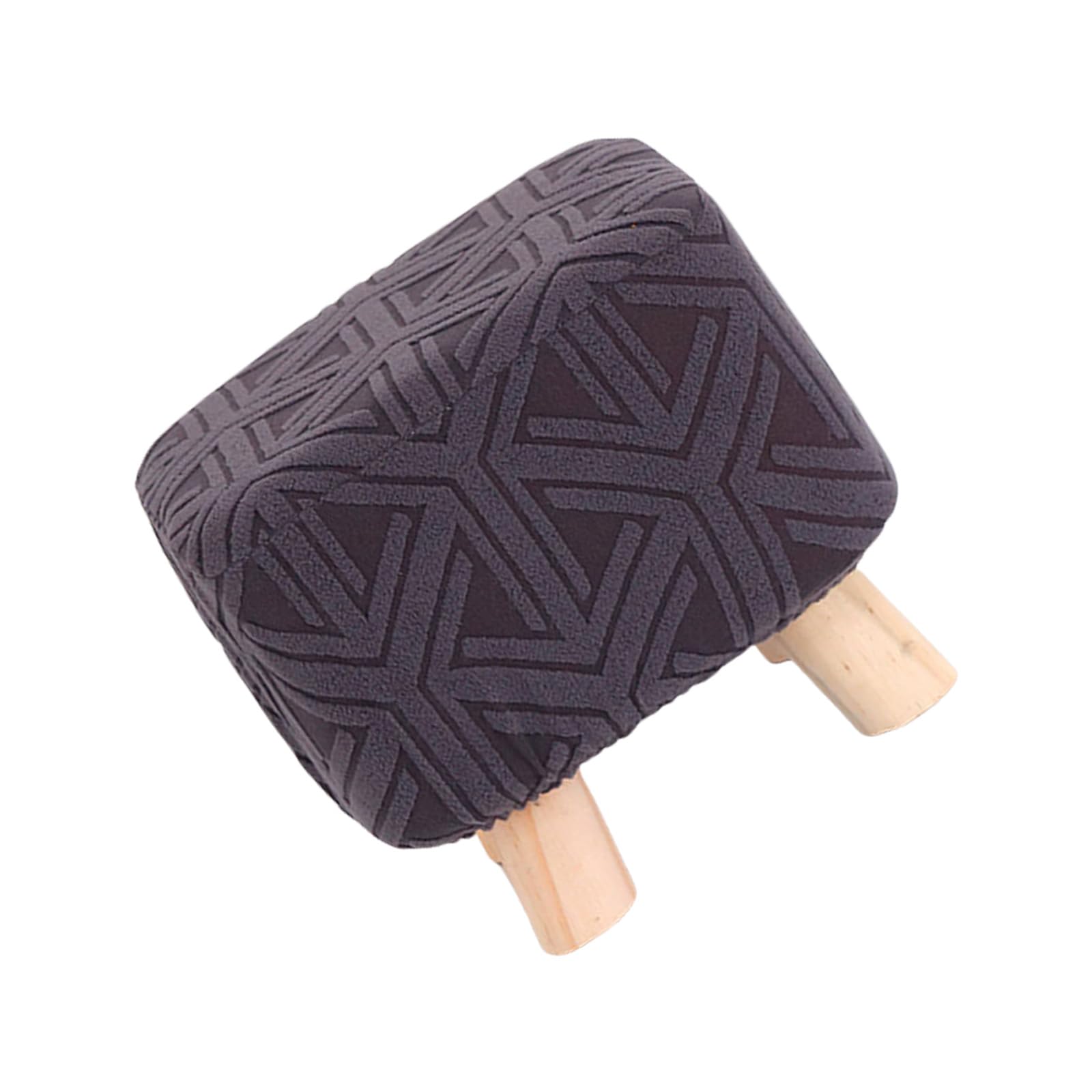 Buxuaaaa Footstool Covers Washable Polyester Footrest Foot Stool Slipcover Durability for Home Use Square Footrest Protector Polyester Foot Stool Slipcover
