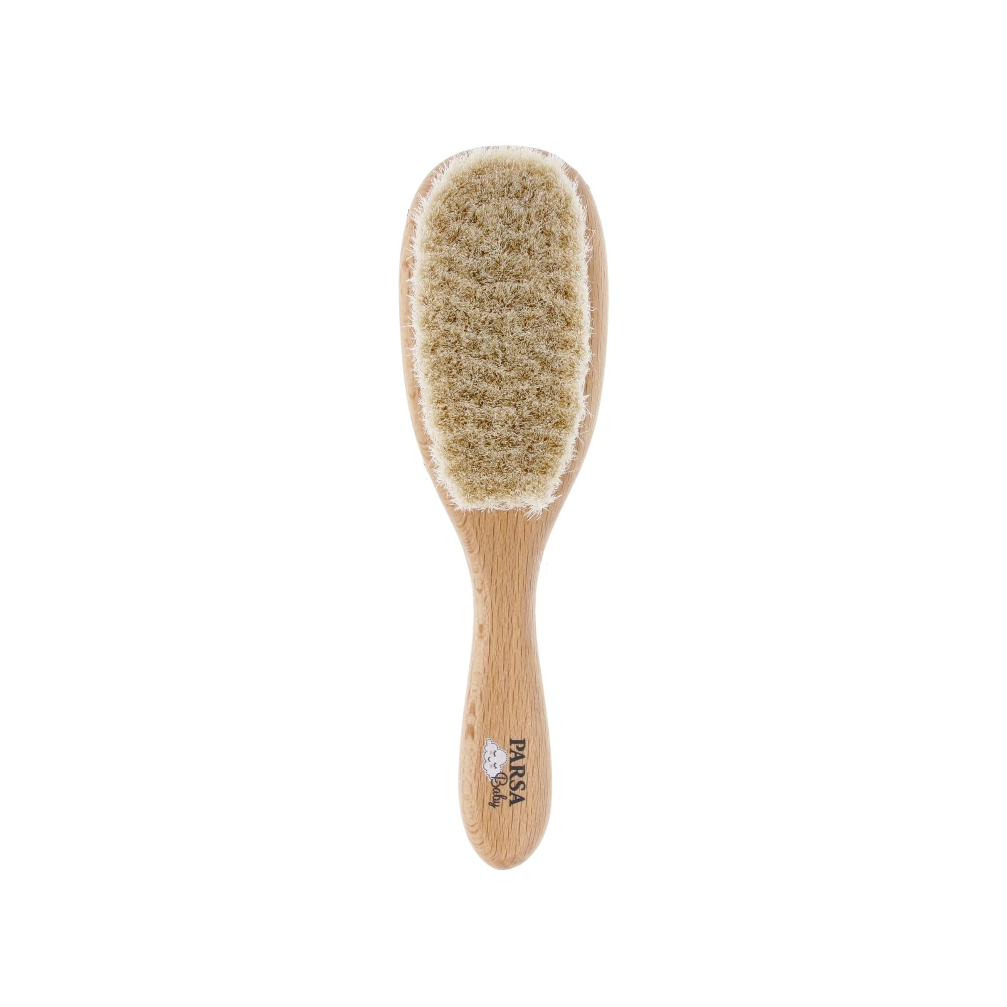 PARSA Beauty Baby Haarpflegebürste mit Ziegenhaar – Baby Haarbürste aus FSC®-Zertifizierten Buchenholz – Babybürste für die Pflege von feinem Babyhaar – Baby bürste