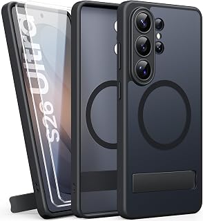 für Samsung S26 Ultra Hülle mit 2 Stück Schutz Glas Schutzfolie, Schwarz