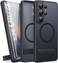 Samsung Galaxy S26 Ultra Case with Screen Protector [2 Tempered Glass] Compatible with MagSafe, Adjustable Stand, Camera Protection, Magnetic Case Samsung Galaxy S26 Ultra 6.9 Inch, Nior