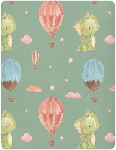 Miniatura 2 de Kigai Fitted Crib Sheet for Boys & Girls Cute Dragon Soft Breathable Unisex Baby Sheets for Standard Crib and Toddler Mattresses 39 x 27 in