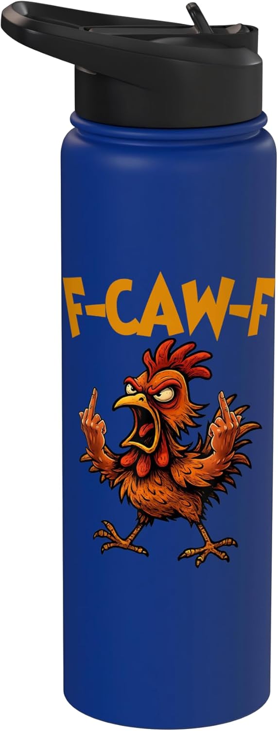 f-caw-f Chicken Fcawf Rooster Coffee Stainless Steel Insulated Water Bottle