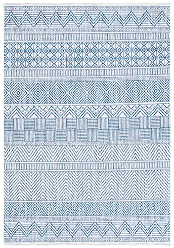SAFAVIEH Courtyard Collection Area Rug - 8' x 10', Ivory & Navy, Non-Shedding & Easy Care, Indoor/Outdoor & Washable-Ideal for Patio, Backyard, Mudroom (CY8196-53412) - Image 3
