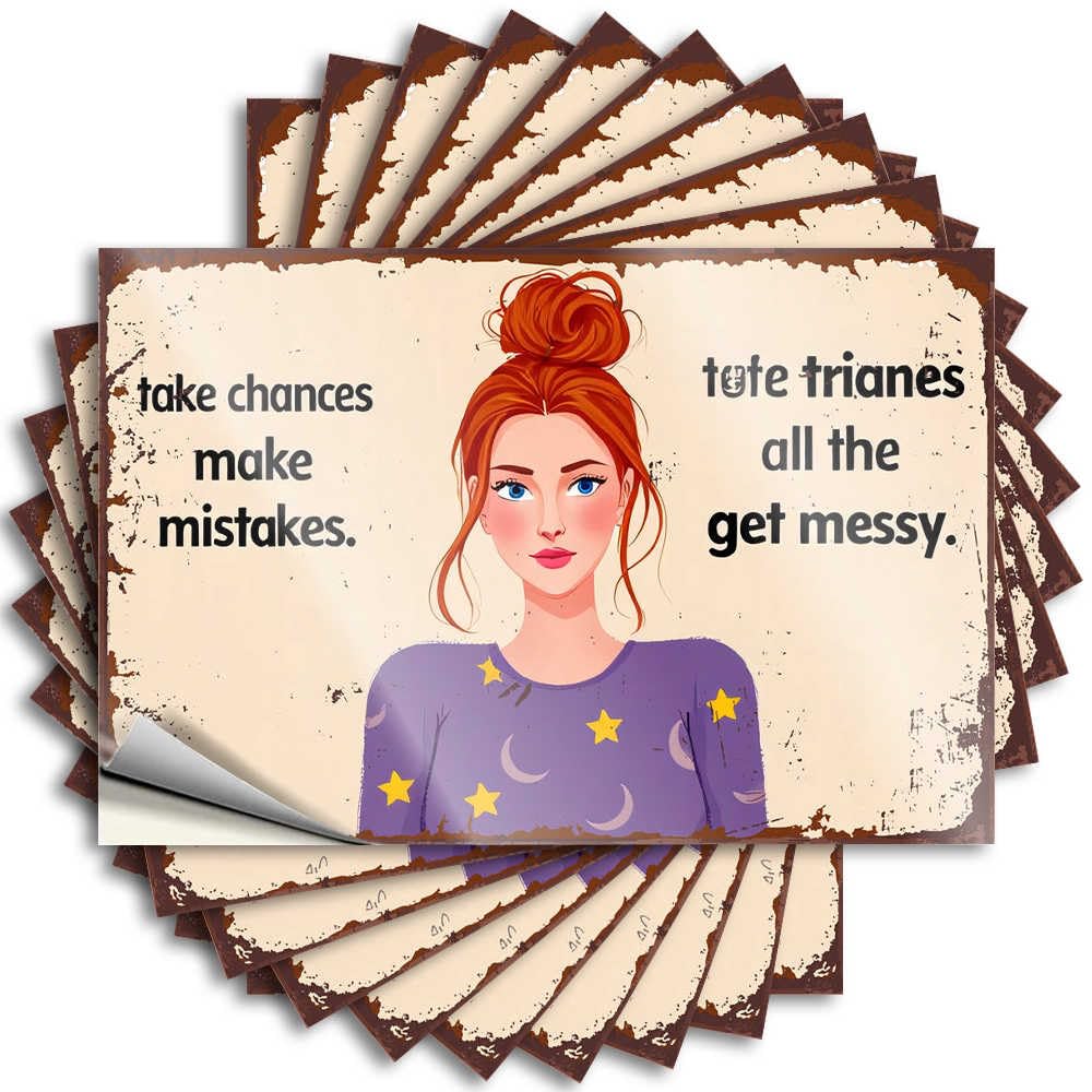 Bumper Mens Decor Peel and Stick - Embrace Adventure: Take Chances, Make Mistakes, and Let Life Get Bumper Sweet Waterproof Vinyl for Gamers(12X18CM)