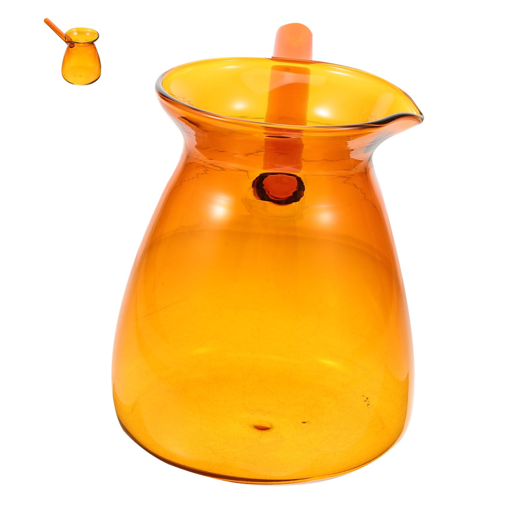 HOLIDYOYO Glass Coffee Pot Water Jug Clear Coffee Mug Kettle Water Pitcher Coffee Makers Coffee Machine Glass Coffee Pitcher Tea Pitcher Coffee Storage Cup Portable Milk Jug Light Brown