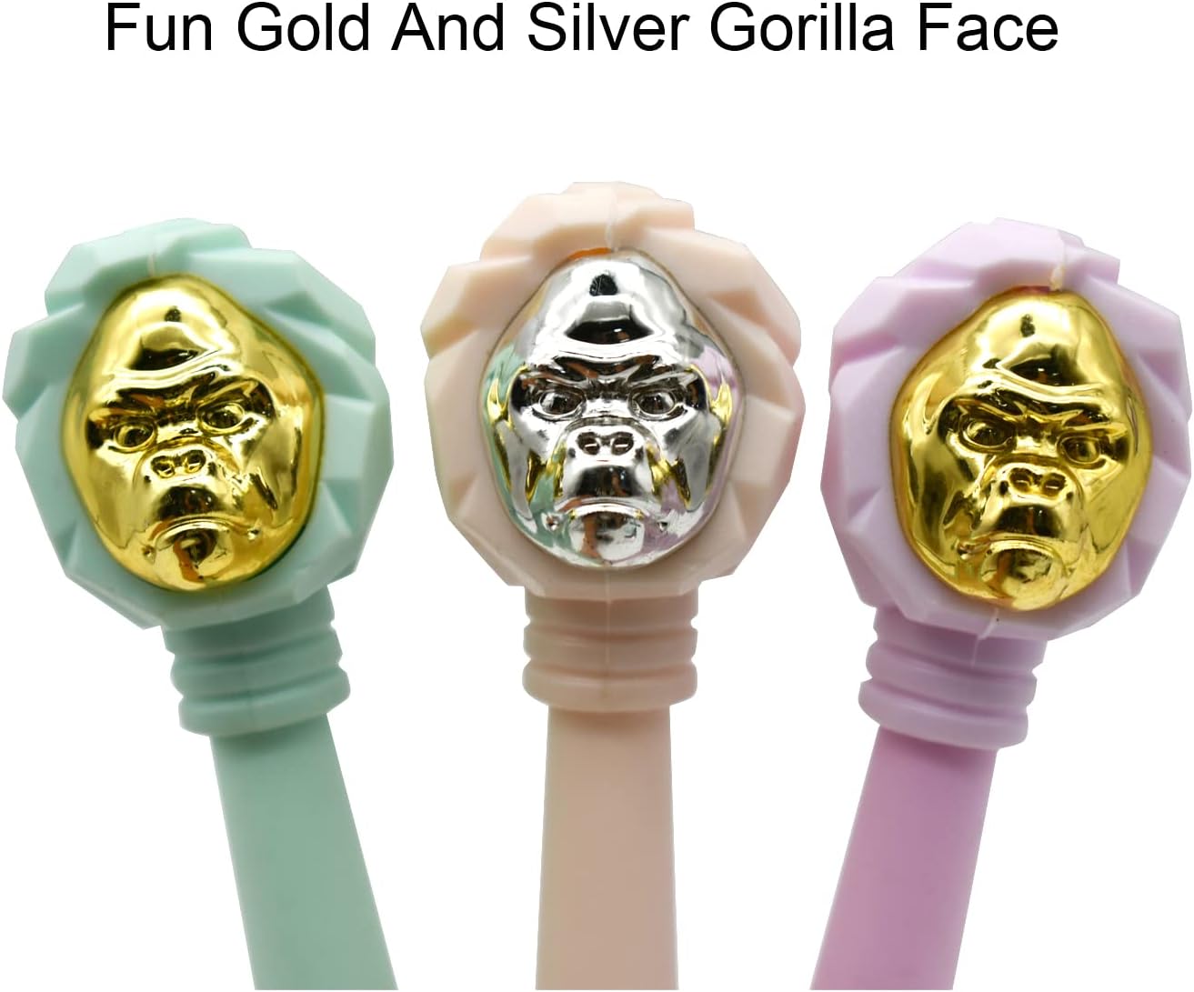 6 Pcs Cartoon Gorilla Ballpoint Pens Black Ink image 2
