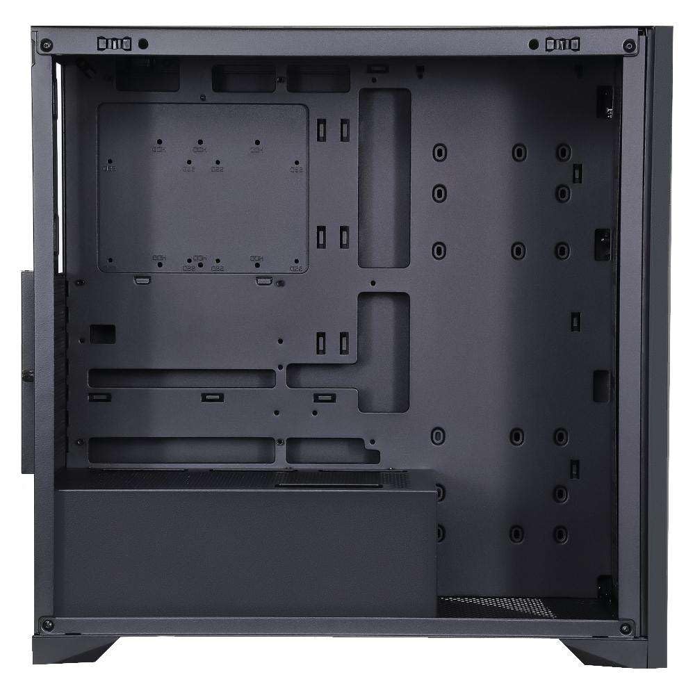 Caja PC SOBREMESA Wood Madera SLIMBOOK | ATX/Micro-ATX/ITX | Lateral Cristal Templado | USB Frontal | Negra
