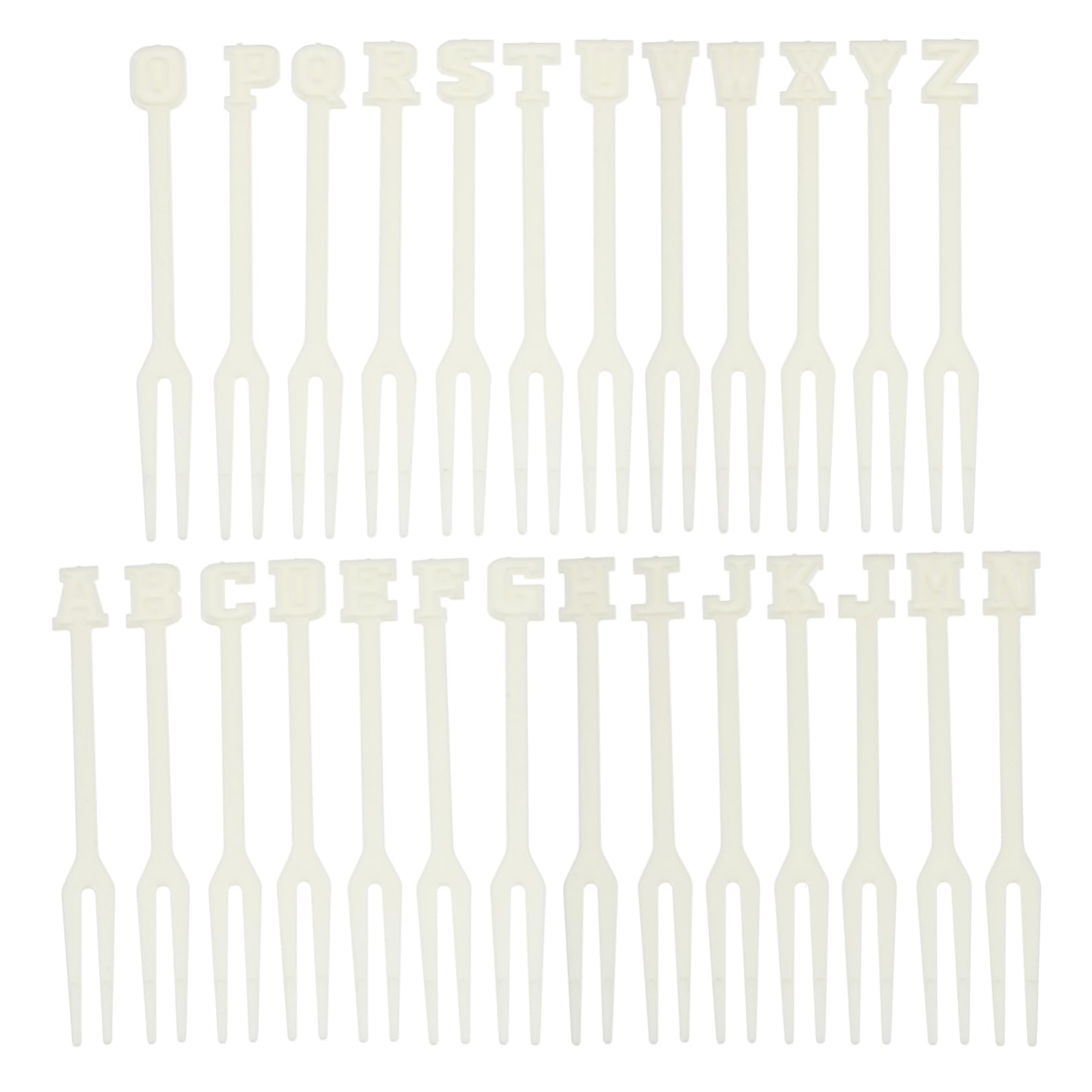 BUGUUYO Mini Fruit Forks 104pcs Plastic Forks Long Handle Easy to Clean Stylish Versatile Cutlery