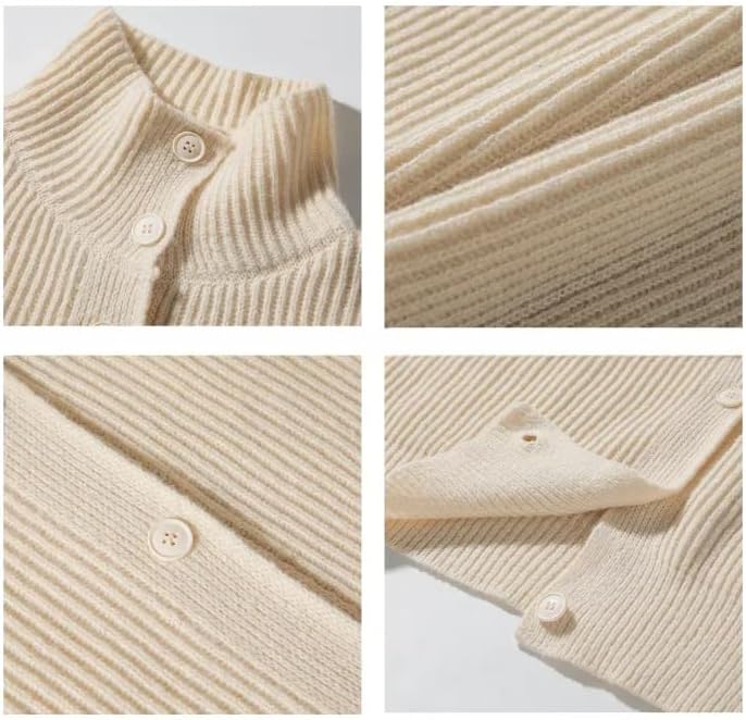 POHADON Men's Button Down Long Sleeve Cardigan Sweater Y2K Trendy Aesthetic Rib Knit Jacket Winter Fall Outfit Grunge Clothes - Image 6