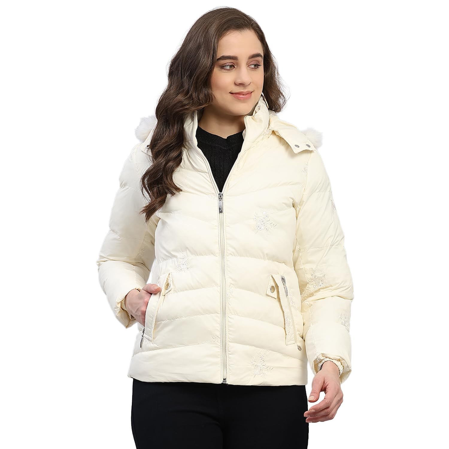 monte carlo Womens Regular Fit Solid Hooded Zipper Full Sleeve Winter Jacket Women Winter Jacket | Stylish Zipper Jacket | Casual Winter Wear For Women's (Pack Of 1)-picture-41