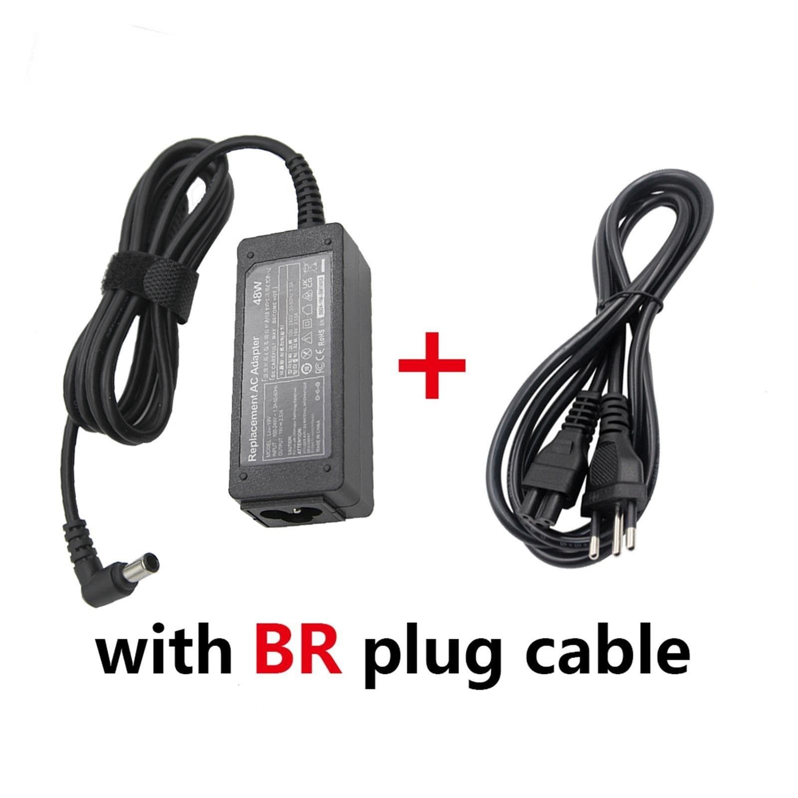 Adattatore Caricabatterie 48 W 19 V 2,53 A 6,5 X 4,4 Giri, Compatibile Con Samsung, Monitor TV Da 32 Pollici UN32J5003 UN32J4000AF UN32J5205 UN22H5000 J4500, Compatibile Con LG,(With BR plug)