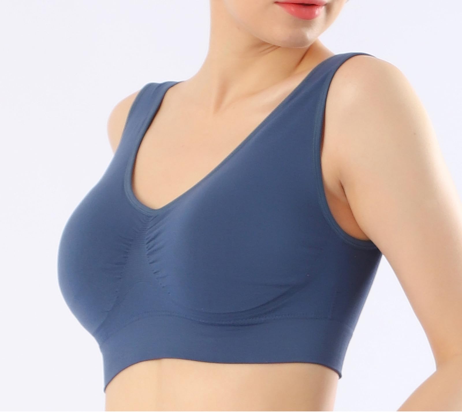 KINYAOYAO Reggiseno sportivo da donna, supporto medio, per yoga, allenamento, imbottito, senza cuciture