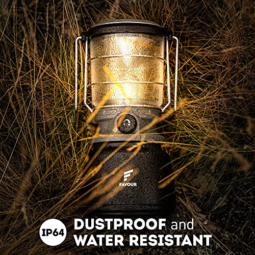 Favour Retro LED Campinglampe Laterne High-Power 1300 Lumen, Vintage Design, Camping Licht, Sturmlaterne Farbtemperatur… - Image 5