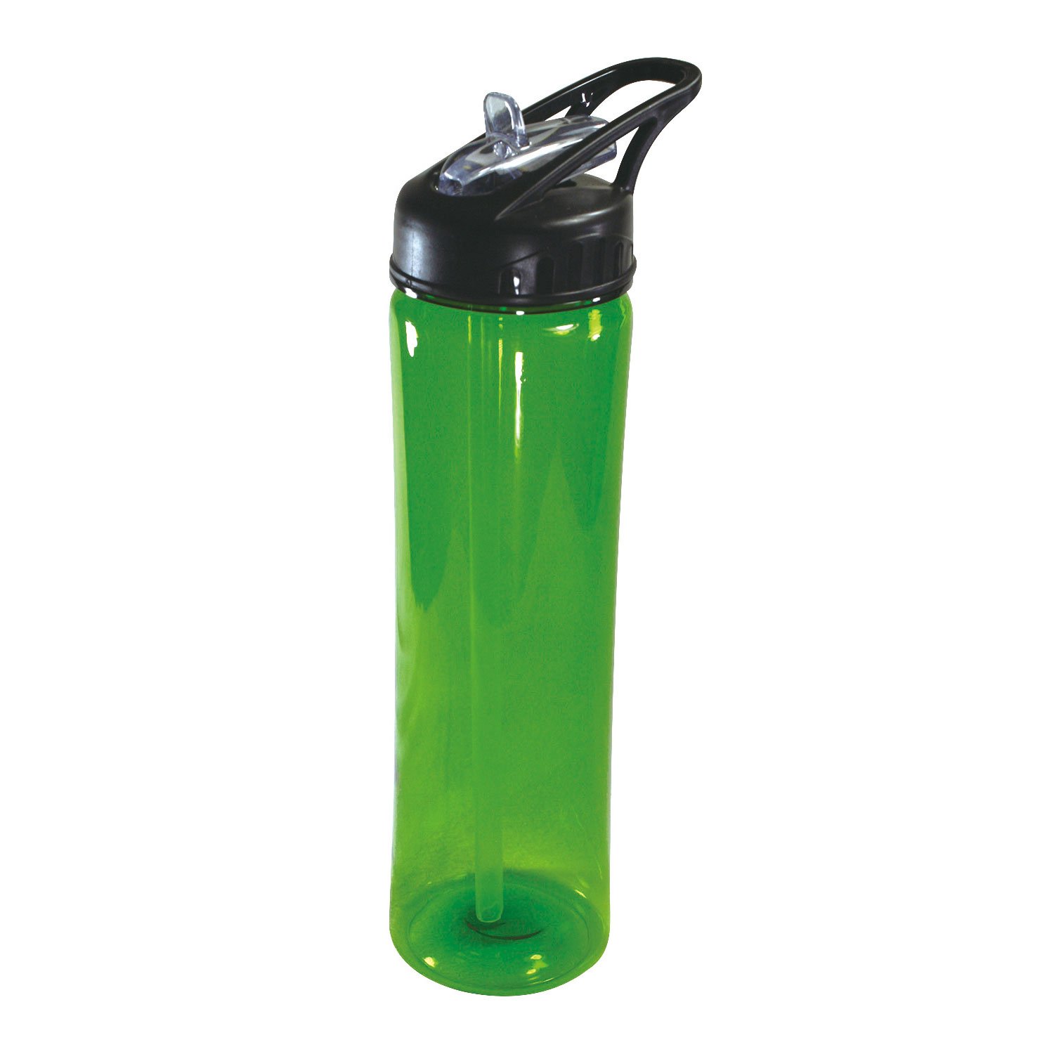 25 Oz Plastic Water Bottle with Flip Up Straw
