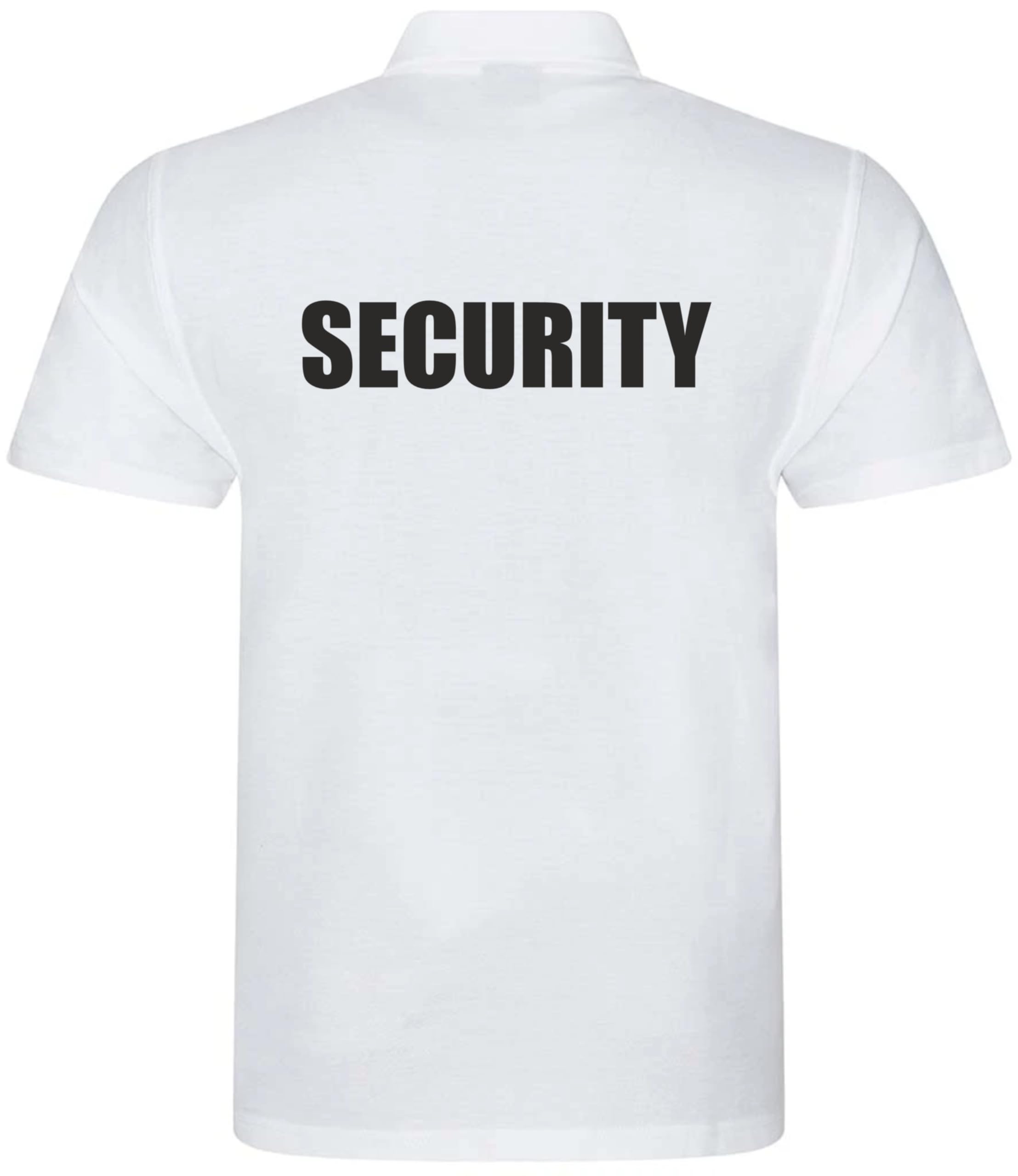 Brook Hi Vis Uk Unisex White Guard Printed Polo Shirt, Security Officer, Security Guard, Doorman, Bouncer, Events, Xxxlarge