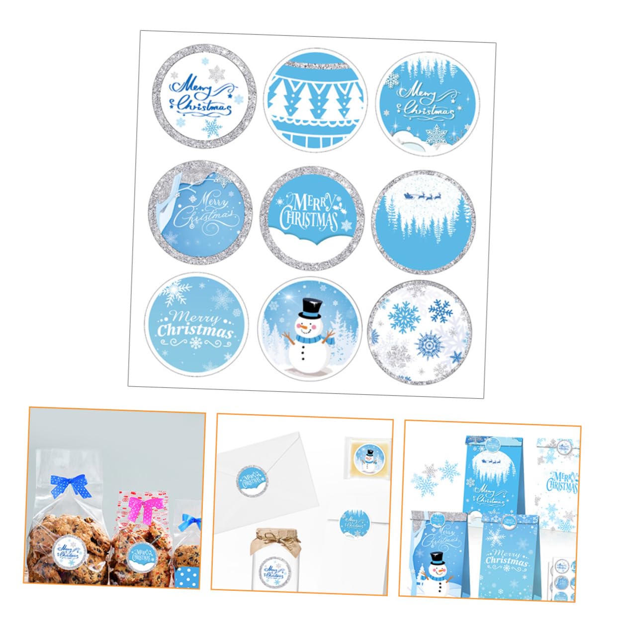 SHINEOFI 140feuilles Étiquettes Décoratives De Noël Avec De Autocollants Sealing Pour Et Enveloppes Stickers Festifs Adhésifs Pour Fêtes Et